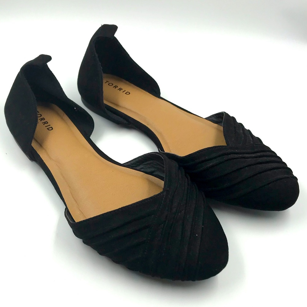 Torrid Black Faux Suede Flats
